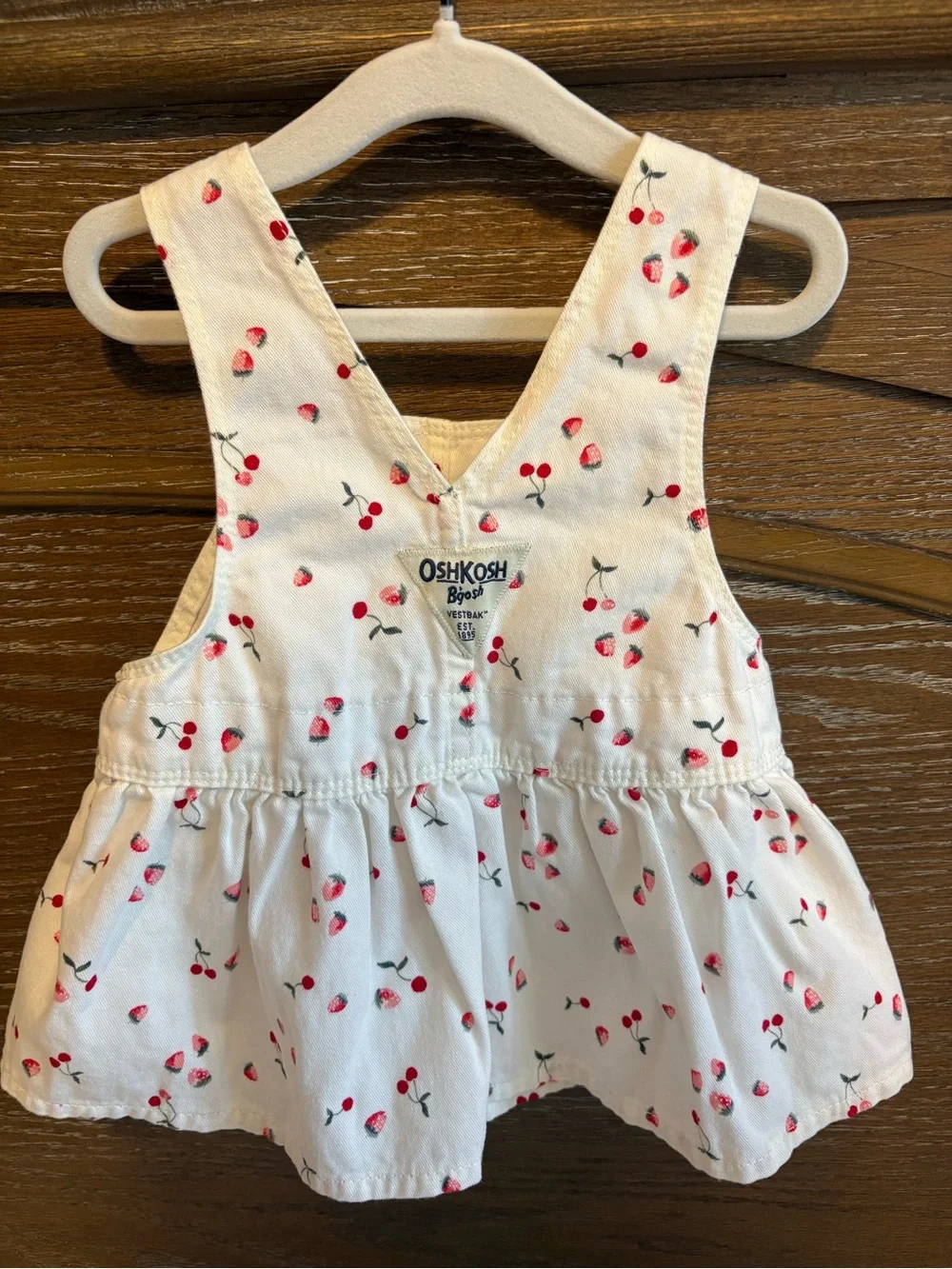 OshKosh B'gosh White Dress with Pink Strawberry Print